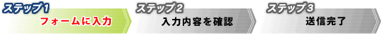 ステップ１　フォームに入力