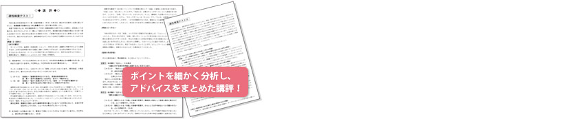 アドバイスをまとめた講評