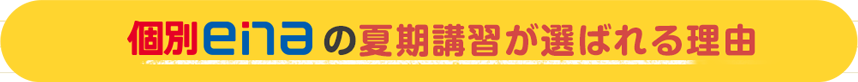 個別enaの夏期講習会が選ばれる理由