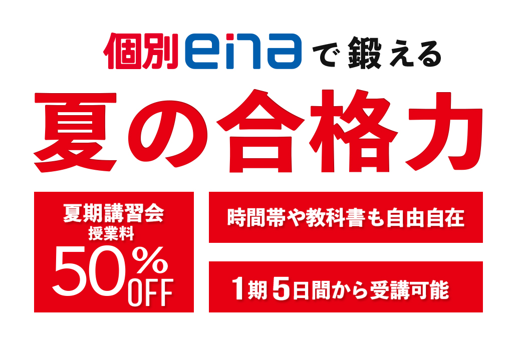 個別指導個別ena の夏期講習19 個別指導個別ena の夏期講習19