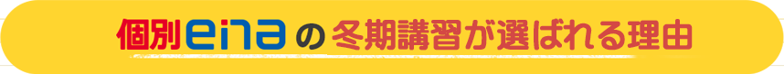 個別enaの冬期講習会が選ばれる理由
